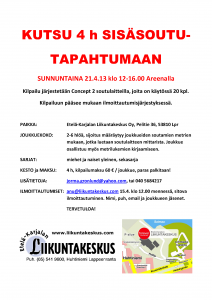 21.4. HINA sisäsoutukisoihin?