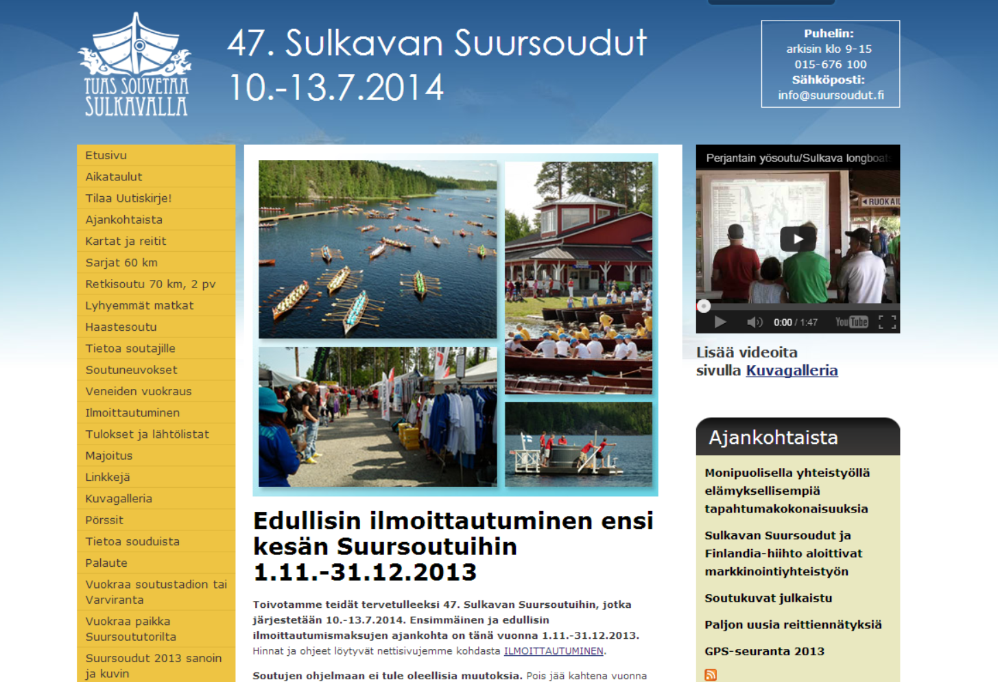 Saimaalle maanantaisin klo 19 – 21